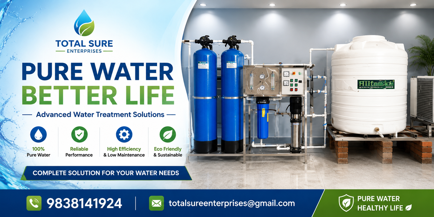 Commercial Water Purification System by Total Sure Enterprises